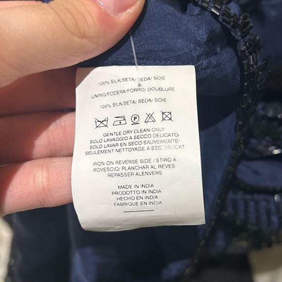 P.A.R.O.S.H Midnight Blue Embroidered Gilet, Size M (international) - Picture 8 of 8